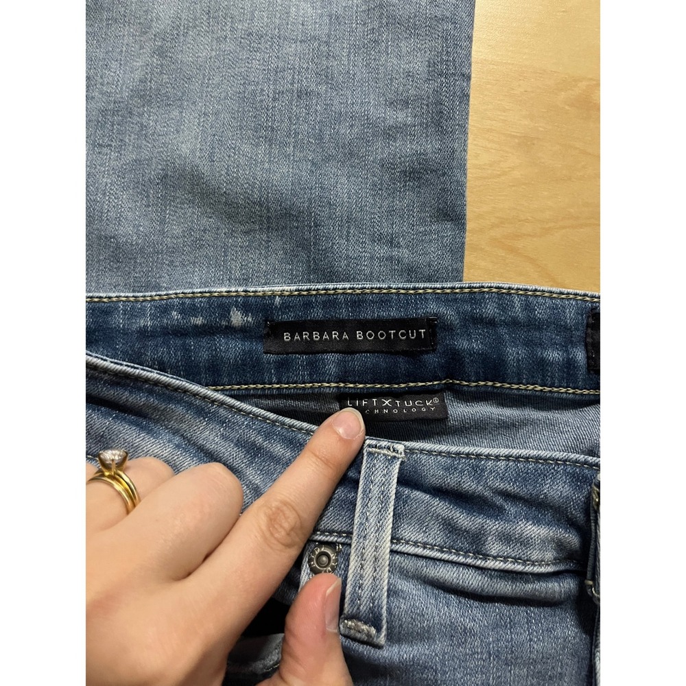 NYDJ Jeans Womens 12 Blue Barbara Bootcut Lift Tuck Mid Rise Medium Wash Denim - Picture 4 of 9